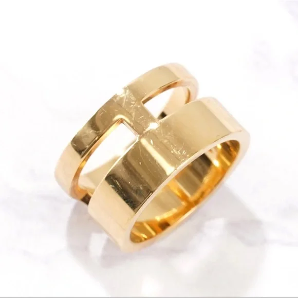 FENDI Ring Bugs Eye Monster Gold x BlackMetal US 10.5